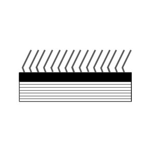 Card clothing with rubber felt base